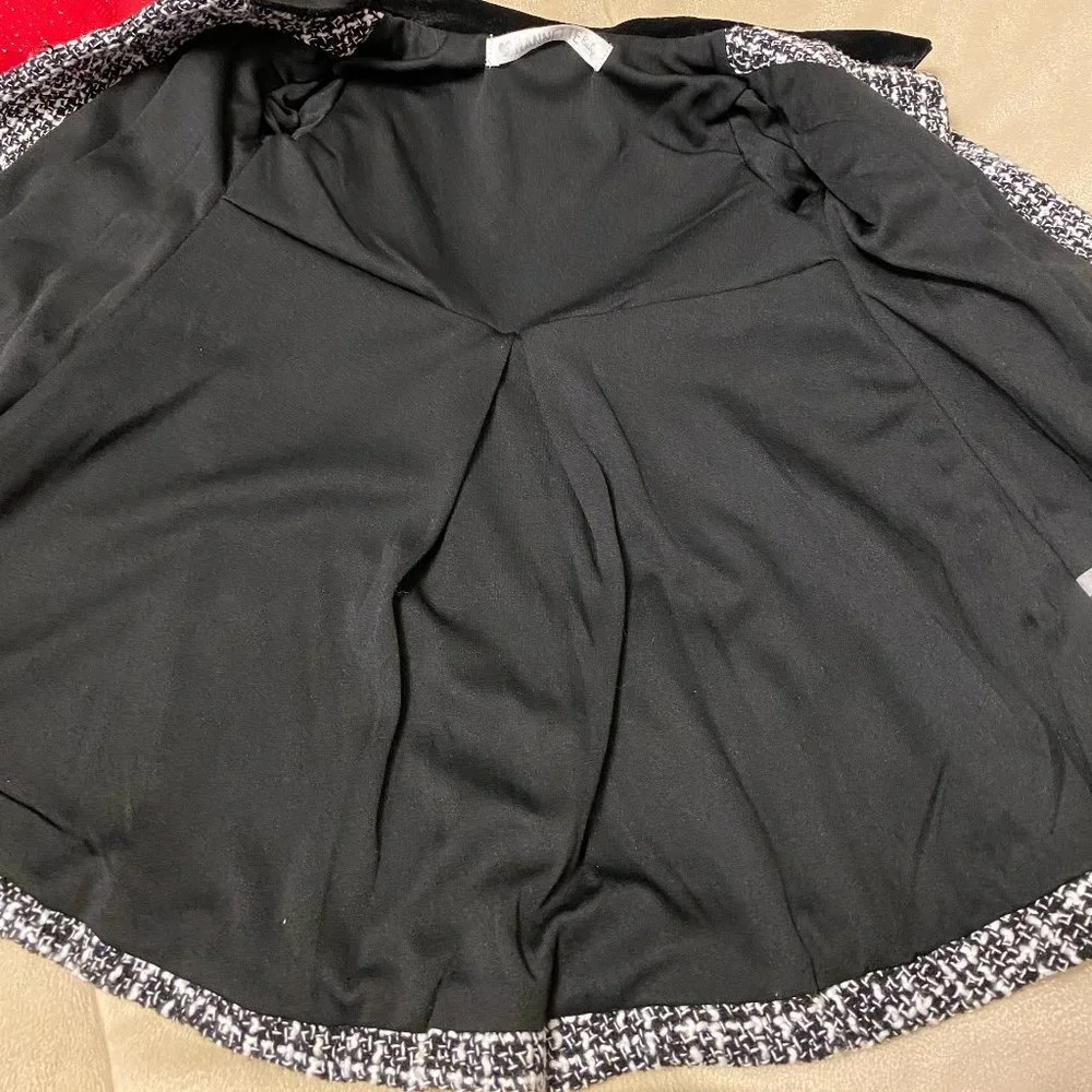 Nannette 2pc. Baby Girl Black & White Coat / Red Dress & Black Shoes - Picture 11 of 15